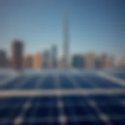 Solar panels showcasing innovation in Dubai's skyline