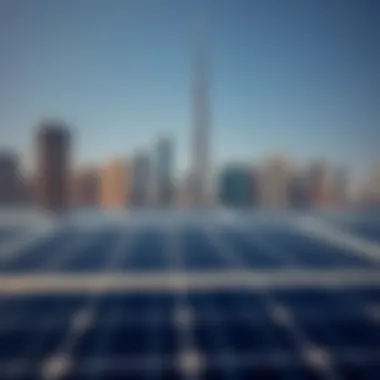 Innovation in Solar Panel Technology Solar panels showcasing innovation in Dubai's skyline