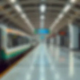 Dubai Metro Station during peak hours