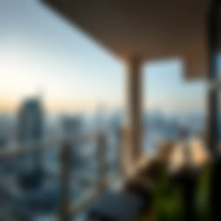 Breathtaking Skyline View Stunning skyline view from the apartment balcony