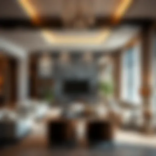 Luxurious Living Room Design Luxurious living room in Millennium Place Barsha Heights