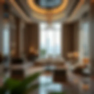 Interior Lobby of Nassima Tower Interior lobby of Nassima Tower illustrating luxury and elegance