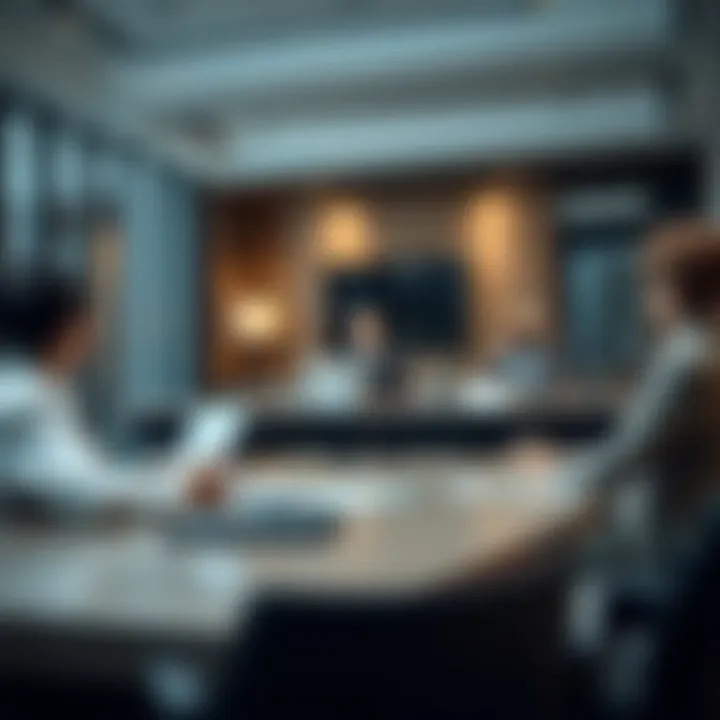 Interview Preparation Panel Interview preparation with a panel in an office