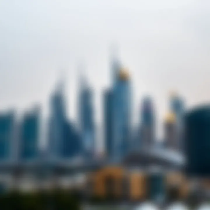 Modern UAE Skyline Diverse skyline of UAE showcasing modern architecture