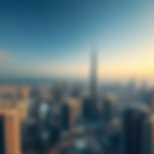 Aerial view of Dubai's skyline showcasing iconic skyscrapers