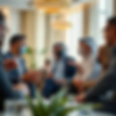 Engaging Discussions: Stakeholders and the NOC Stakeholders in Dubai real estate discussing NOC