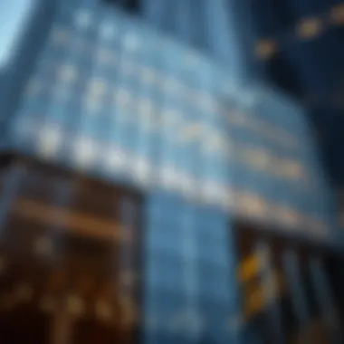 Close-up of the modern façade of One Tower Business Bay