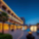 A panoramic view of the Pavilion at JBR Beach showcasing its modern architectural design