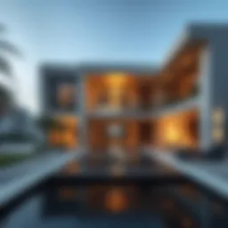 Luxurious private residence in Dubai with modern architecture