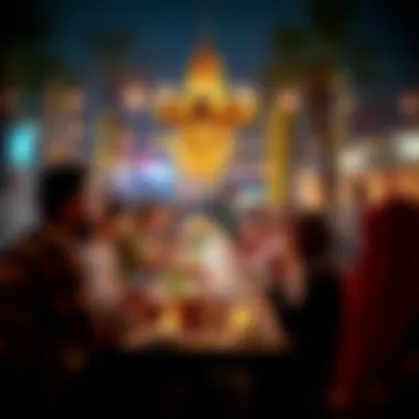 A vibrant community gathering during Ramadan