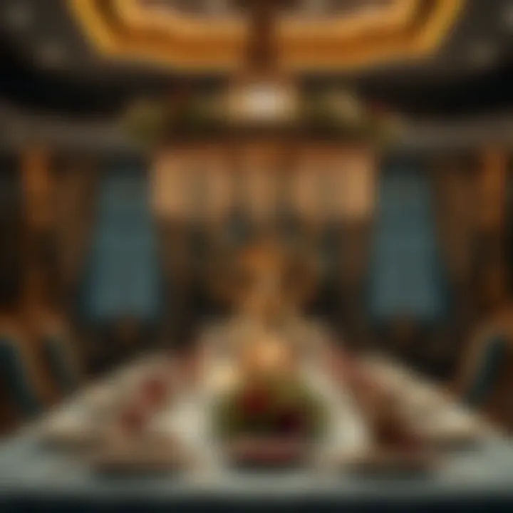 An intricate table setting for Iftar