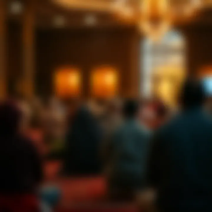 Gathering for Evening Prayers Family gathered for evening prayers