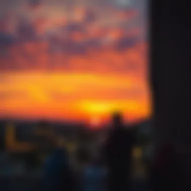 Sunset View for Iftar Moments Sunset view symbolizing iftar