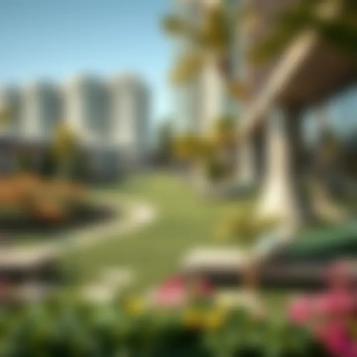 Sustainable green spaces integrated within urban developments