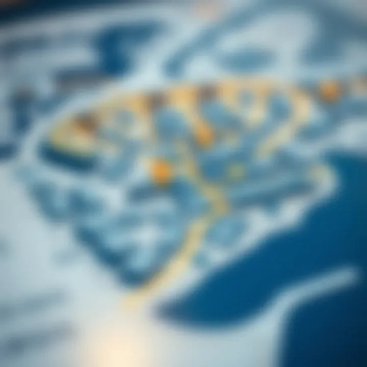 Map highlighting the strategic location of Silicon Oasis in Dubai