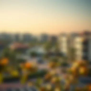 A vibrant neighborhood surrounding the Silver Tower Cluster with amenities and green spaces