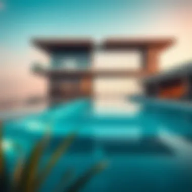 Innovative architectural design of a sky pool