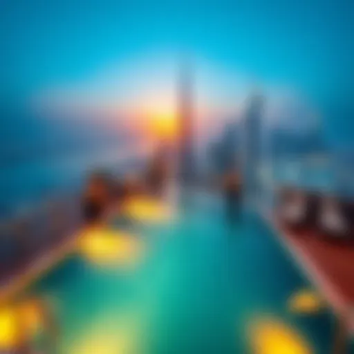 Sky Pool Overlooking Dubai's Skyline Luxurious sky pool with breathtaking city views