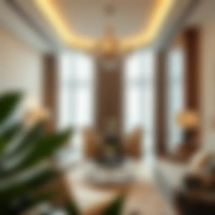 Luxurious interior of a Sky View Dubai apartment