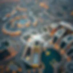 Aerial view of SkyDubai showcasing its architectural design