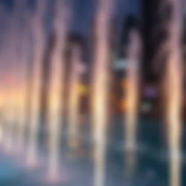 Close-up of Water Jets and Lights Close-up of Water Jets and Lights