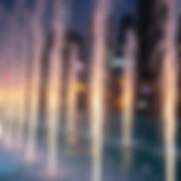 Close-up of Water Jets and Lights Close-up of Water Jets and Lights