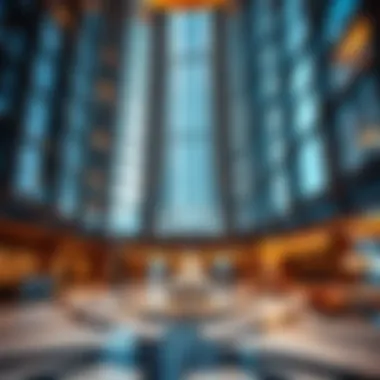 Interior lobby of Burj Khalifa illustrating luxurious architecture and design