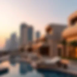 Dubai skyline showcasing luxury properties