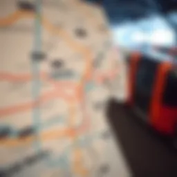 Detailed map of the Dubai Metro system highlighting key stations