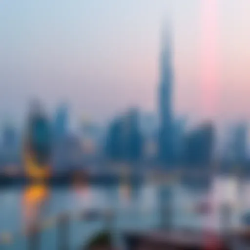 Detailed view of Dubai skyline representing residency opportunities