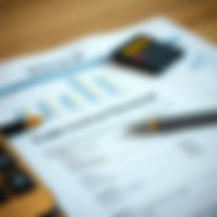 Calculator and financial documents indicating costs