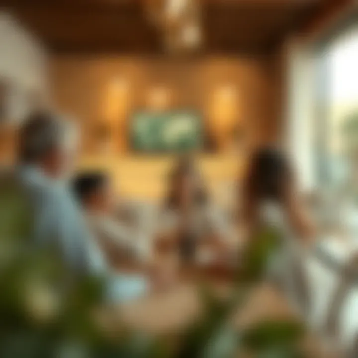 A family enjoying a gathering during a public holiday