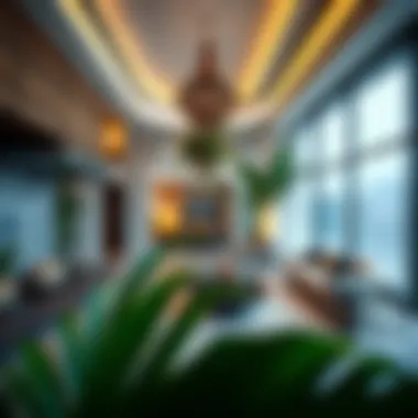 Luxurious Interior Design of Urban Oasis Interior design showcasing luxury and sustainability